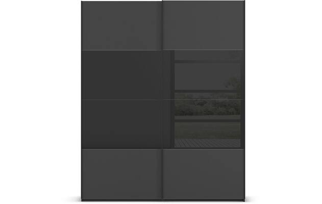 Goossens kledingkast finca combi glans mat glas wit hoogwaardig meubelplaat - 8244418-{merk}-finca-combi-sts-wit-schuifdeuren-01